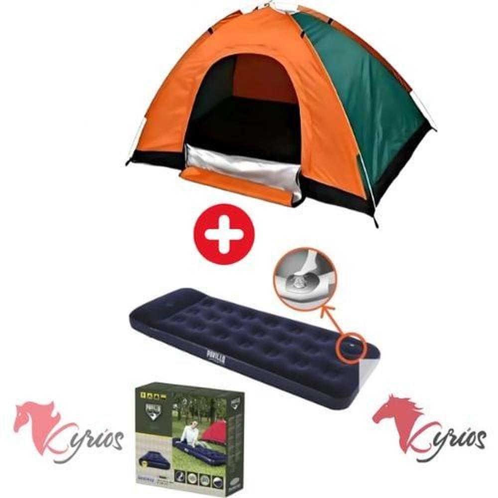 Carpa Automática 6 Personas + Colchón Inflable De 1 Plaza