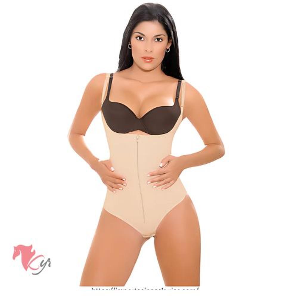 Faja Body Con Cierre Broche Color Beige Talla S