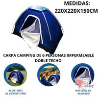 Carpa De 6 Personas Doble Techo Impermeable