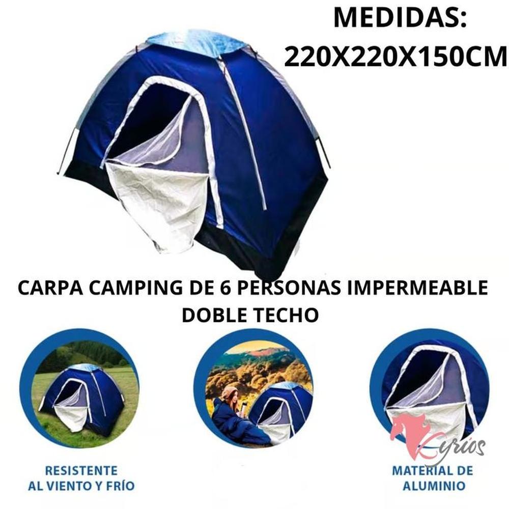 Carpa De 6 Personas Doble Techo Impermeable