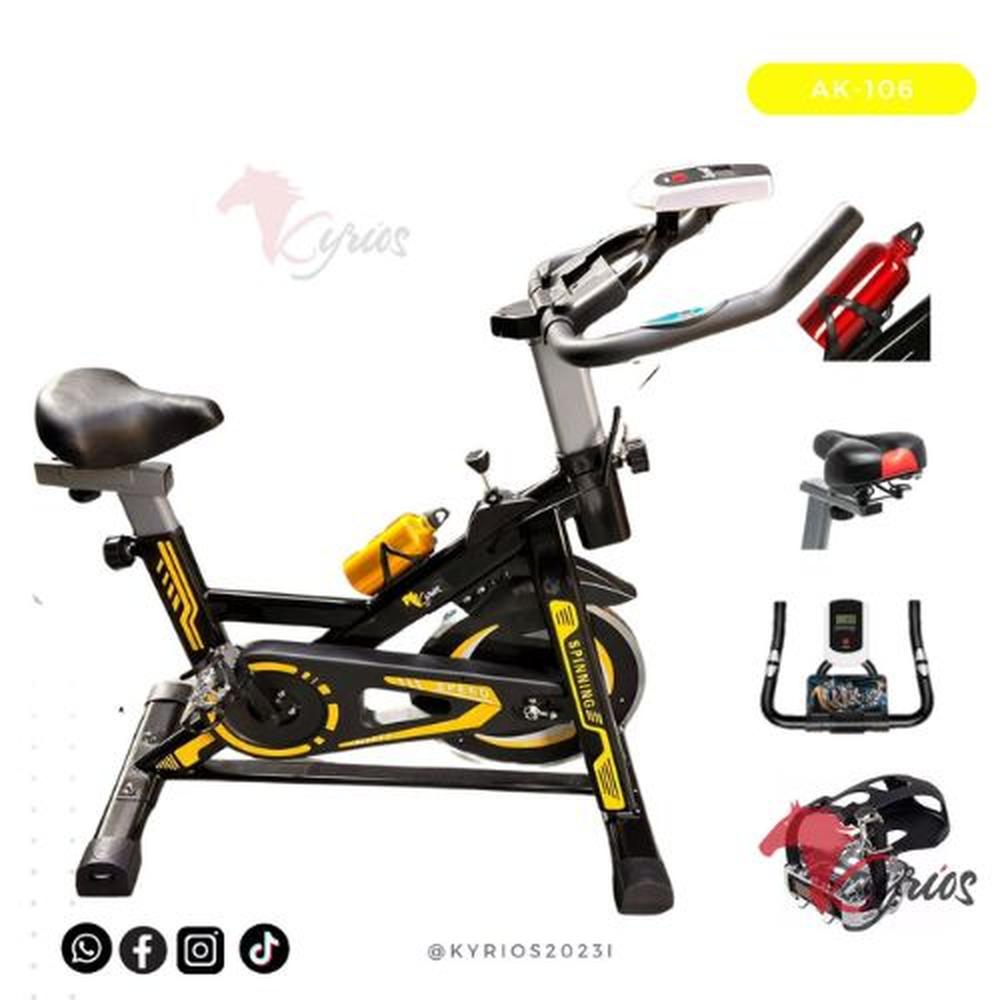 Bicicleta Estacionaria Para Entrenamiento Color Amarillo