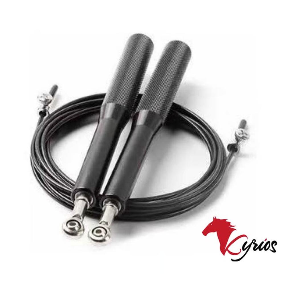 Salta Soga De Aluminio Para Entrenamiento Color Negro