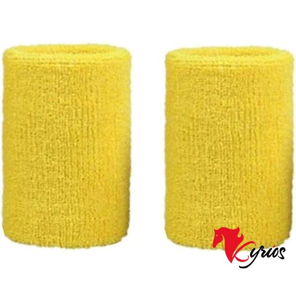 Muñequera De Sudor Afelpado Color Amarillo