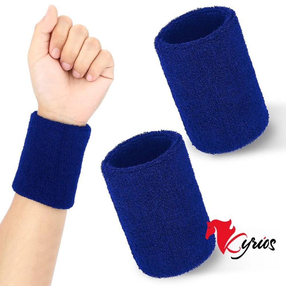 Muñequera De Sudor Afelpado Color Azul