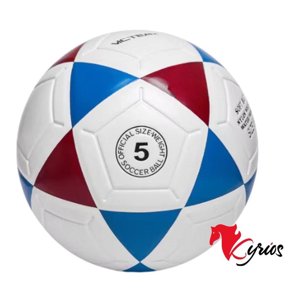 PELOTA DE FUTBOL DE PVC VULCANIZADO TRICOLOR NUMERO 5