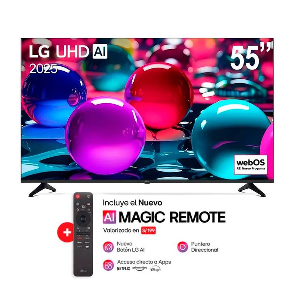 TELEVISOR LG 55 SMART UHD 4K 55UA7300PSB + MAGIC REMOTO LG MR25GA