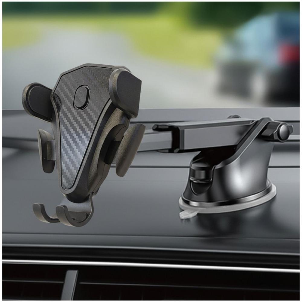 Soporte para Celular Con Rotación 360 Succión al Vacío Antideslizante Negro