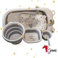 Bañera Plegable Con Set De Limpieza Para Bebes