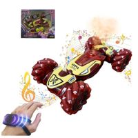 Carro Avengers Iron Man Acrobático Humo Musical Control Remoto Niños