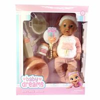 Muñeca Baby Dreams Con Basenica + Accesorios Vinilo 16""