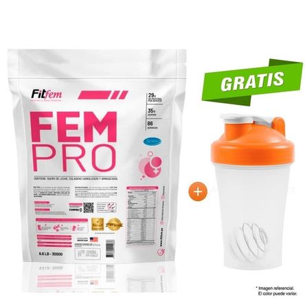 Proteina Suero de Leche Fempro 3 kg Chocolate + Shaker