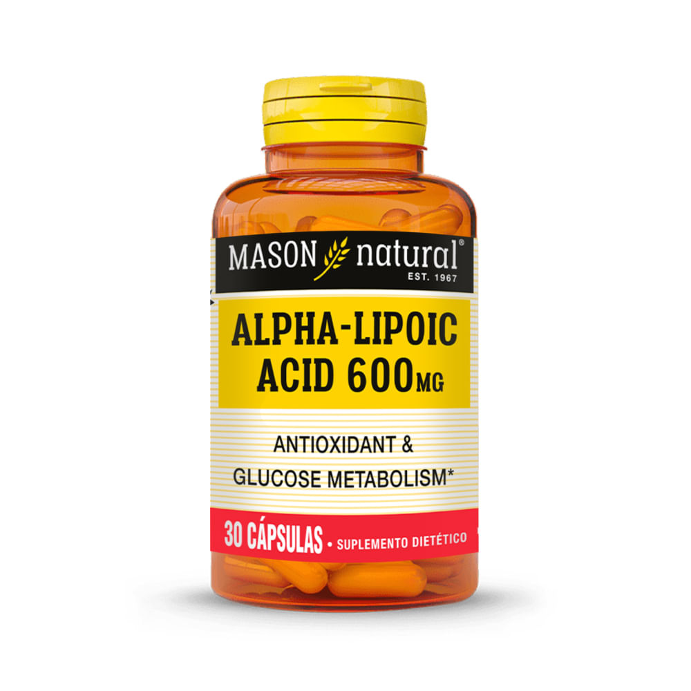 Ácido Alfa Lipoico 600MG Mason Natural 30 Cápsulas Ácido Alfa Lipoico 600MG Mason Natural 30 Cápsulas