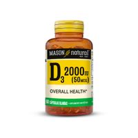 Vitamina D3 2000 UI Mason Natural 60 Cápsulas Blandas