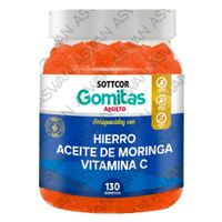 GOMITAS DE HIERRO PARA ADULTOS 130 UNIDADES SOTTCOR 100GR CHICLE