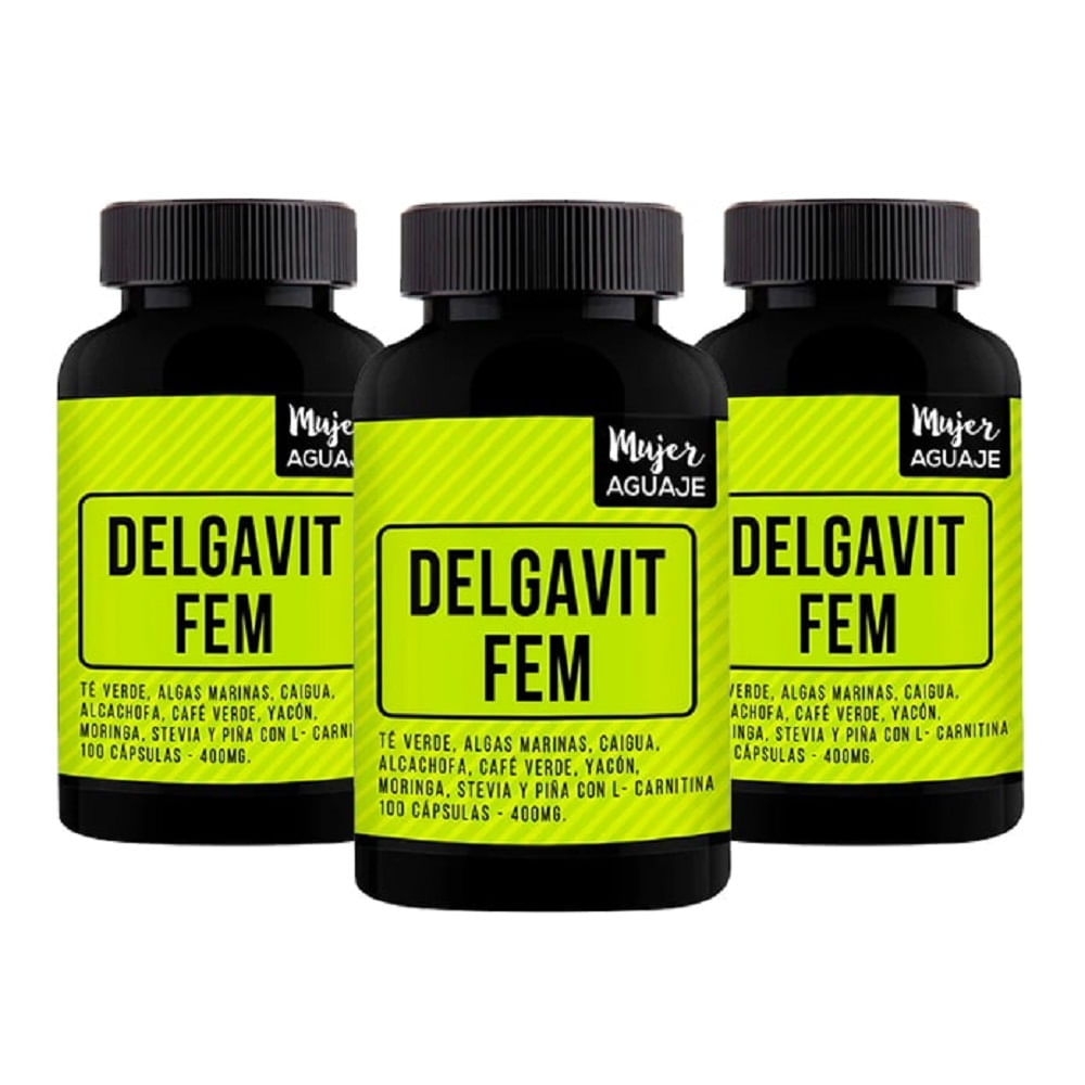 Delgavit Fem 400mg Mujer Aguaje Cápsulas Pack x 3 | Promart.pe