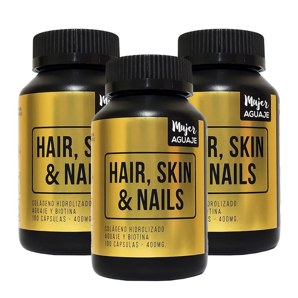 Hair, Skin & Nails 400mg Mujer Aguaje Cápsulas Pack x 3 Hair, Skin & Nails 400mg Mujer Aguaje Cápsulas Pack x 3