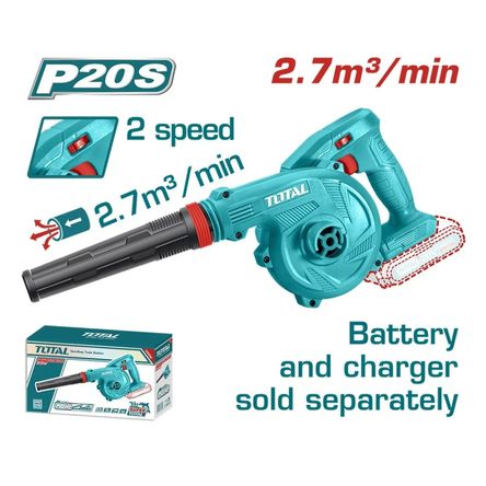 SOPLADOR ASPIRADORA DE AIRE INALÁMBRICA 20V TOTAL TABLI20028 SOPLADOR ASPIRADORA DE AIRE INALÁMBRICA 20V TOTAL TABLI20028