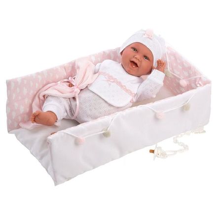 Muñeca Llorens Bebé Sonrisas Cambiador Rosa