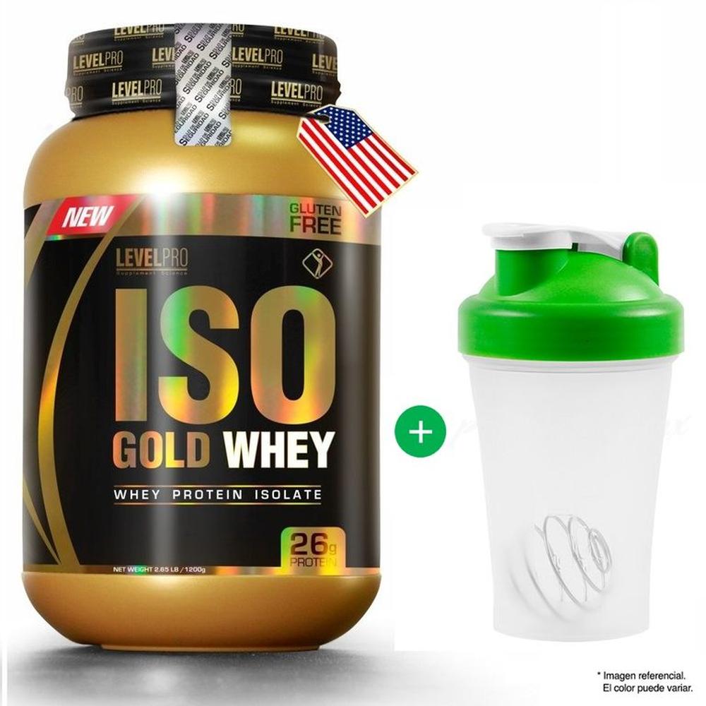 Proteína Level Pro Iso Gold Whey 2.4 LBS Rich Chocolate Proteína Level Pro Iso Gold Whey 2.4 LBS Rich Chocolate