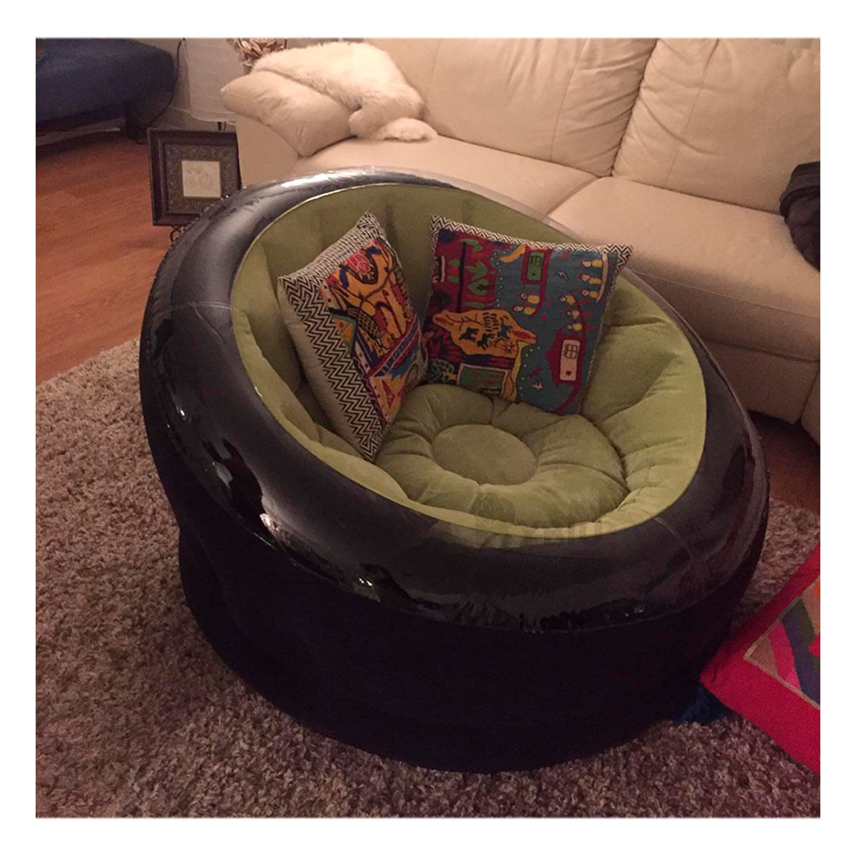 Sofa Ergonomico y Portatil de Color Verde Y+Agendita