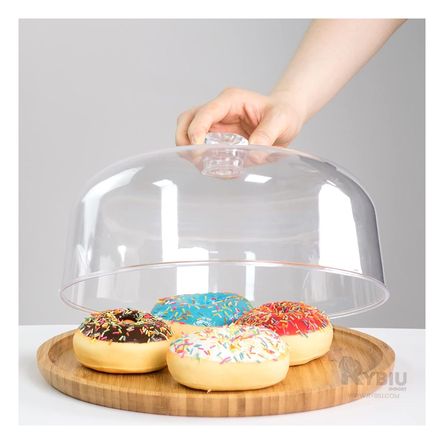 Soporte Porta Postres Circular con Tapa 28 cm Soporte Porta Postres Circular con Tapa 28 cm