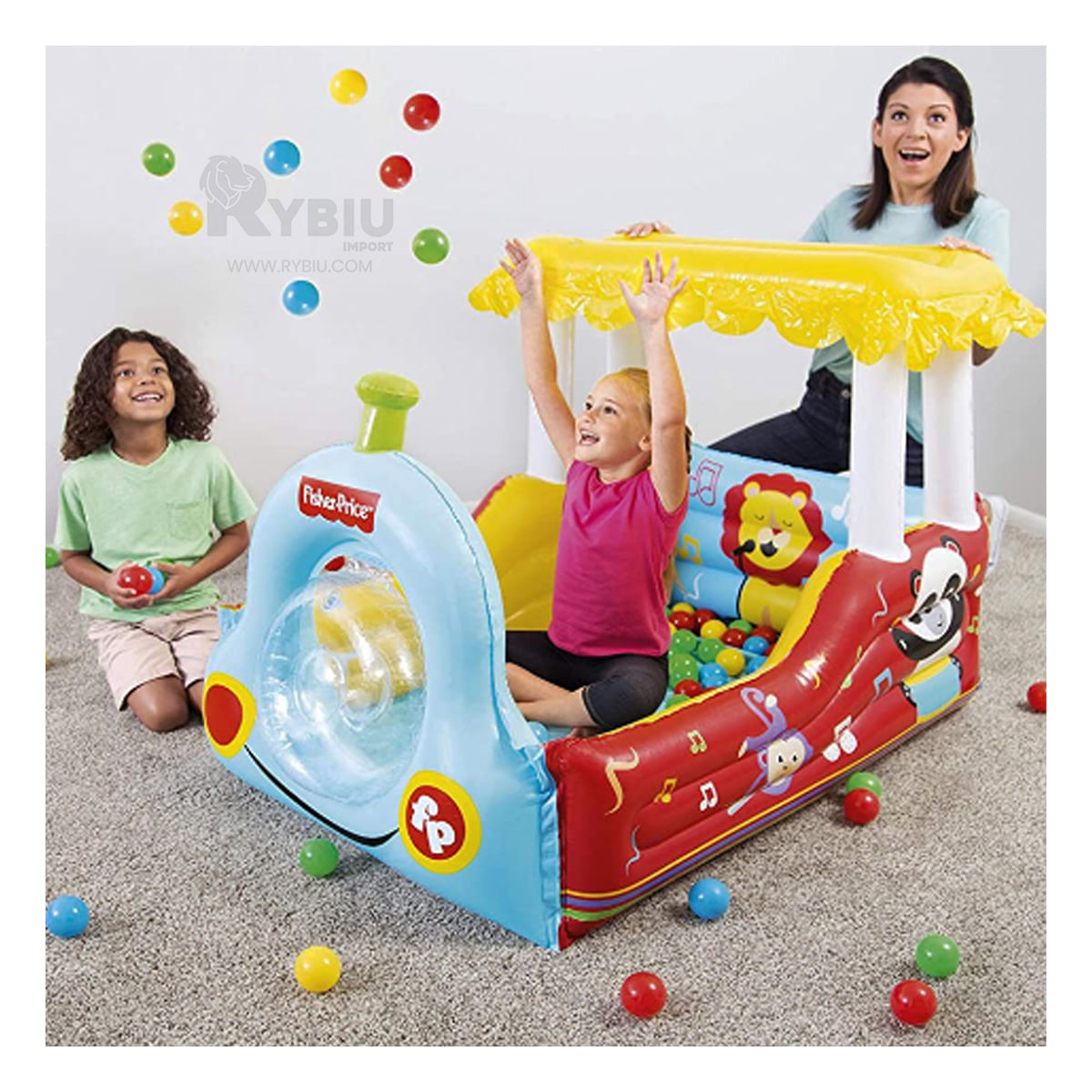 Tren Inflable y Divertido para Niños Color Multicolor