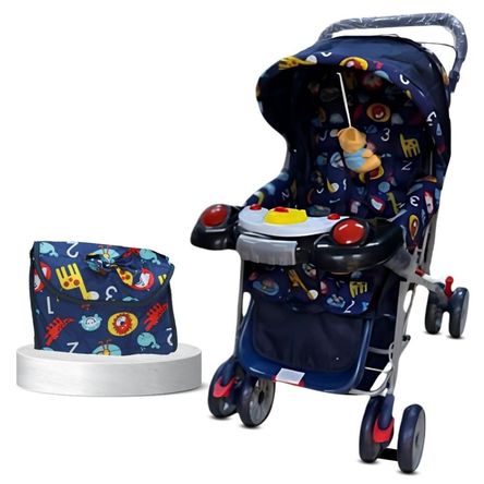 Coche Cuna De Lujo «SHABERT II» con Juegos Didácticos Azul Oscuro Coche Cuna De Lujo «SHABERT II» con Juegos Didácticos Azul Oscuro