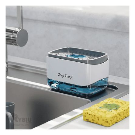 Dispensador de Jabon Liquido para Lavavajilla en Blanco Dispensador de Jabon Liquido para Lavavajilla en Blanco