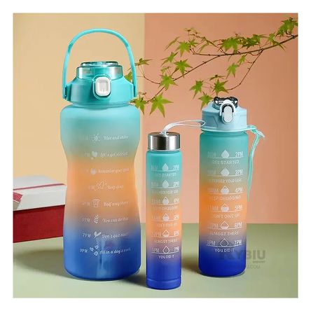 Trio de Tomatodos para Hidratación con Tapa Celeste Trio de Tomatodos para Hidratación con Tapa Celeste