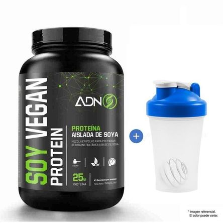Proteína Adn Soy Vegan Protein 1.5 kg Vainilla Shaker