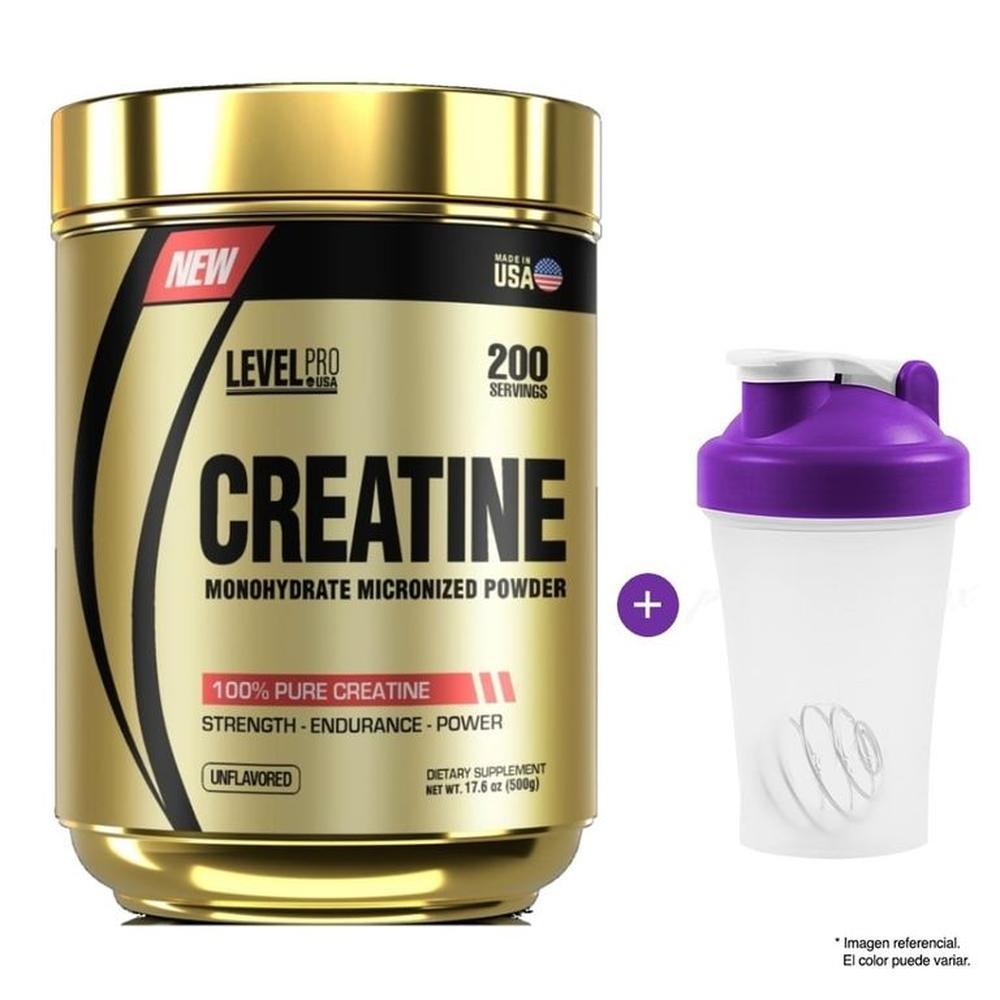 CREATINA MONOHIDRATADA MICRONIZADA 500G LEVEL PRO CREATINA MONOHIDRATADA MICRONIZADA 500G LEVEL PRO
