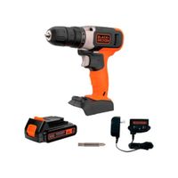 Taladro Atornillador Inalámbrico Black+decker+Batería+Accesorio