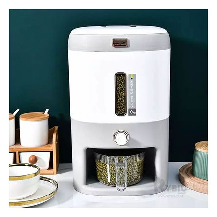 Dispensador de 10 kg Color Plomo Y+Stickers Dispensador de 10 kg Color Plomo Y+Stickers