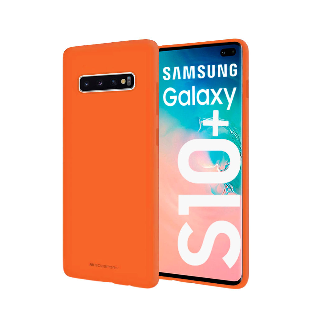 Funda / para Samsung S10 Plus Soft Feeling Naranja Resistente a caídas | - Promart