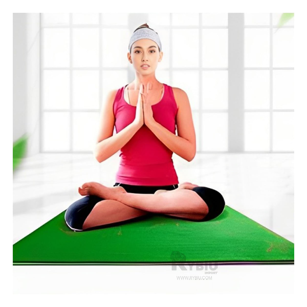 Mat de Yoga de Resistente y Duradero 6mm Color Verde