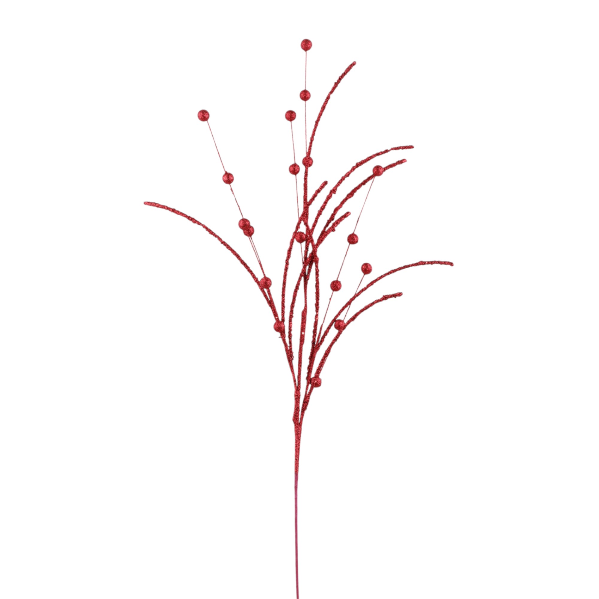 Rama Espiga Rojo Glitter - 90 Cm