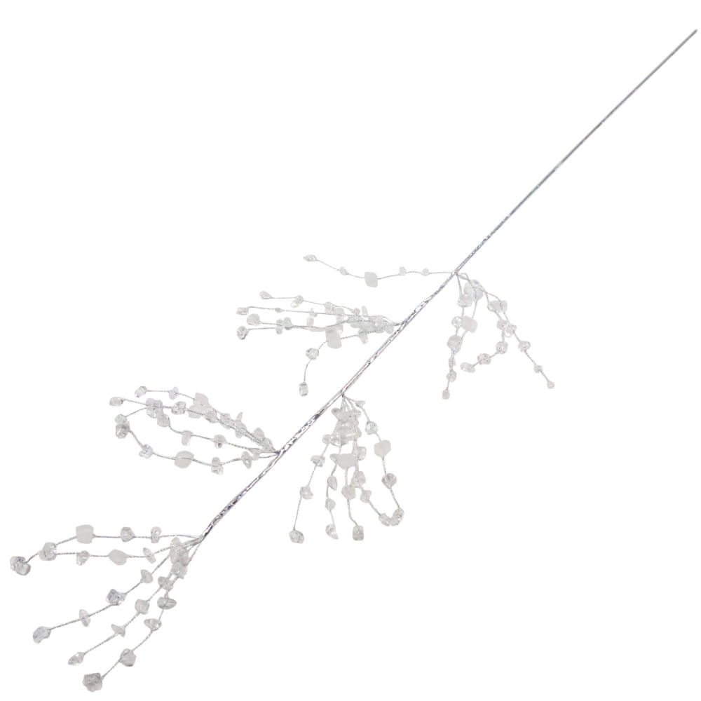 Rama Piedras Plateada 76 Cm