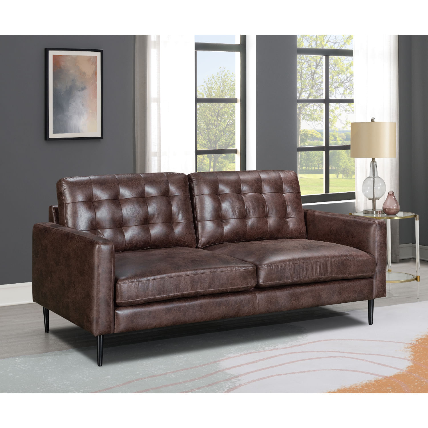 Sofá Javiera 3 Cuerpos Marron Oscuro