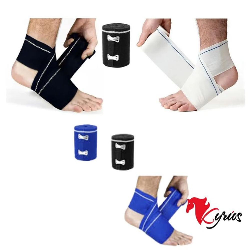 VENDAS DEPORTIVAS DE PROTECCION DE 8 CM X 3 MTS COLOR NEGRO