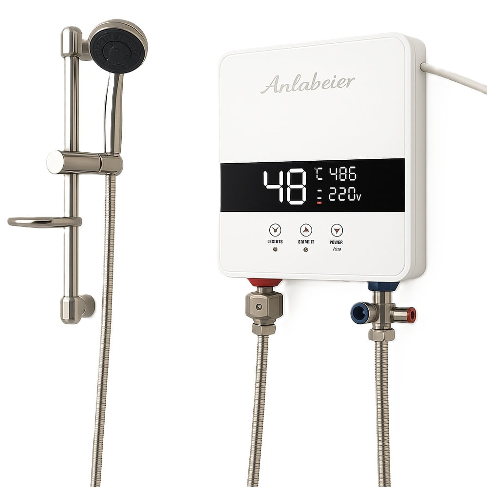 Calentador de Agua Eléctrico Instantáneo Touch Panel Blanco