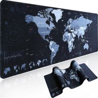 Pad Mouse Gamer 80x30 cm Mapamundi Alfombrilla Antideslizante
