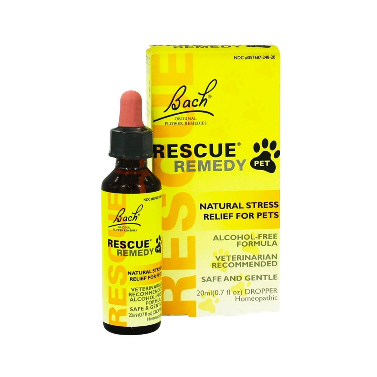 Esencia de Flores de Bach Rescue Pet en gotas 10 ml -mascotas