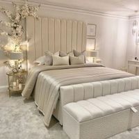CAMA BOX TARIMA GARDEN QUEEN BEIGE OSCURO