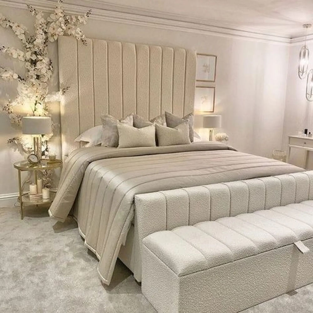 CAMA BOX TARIMA GARDEN QUEEN BEIGE OSCURO