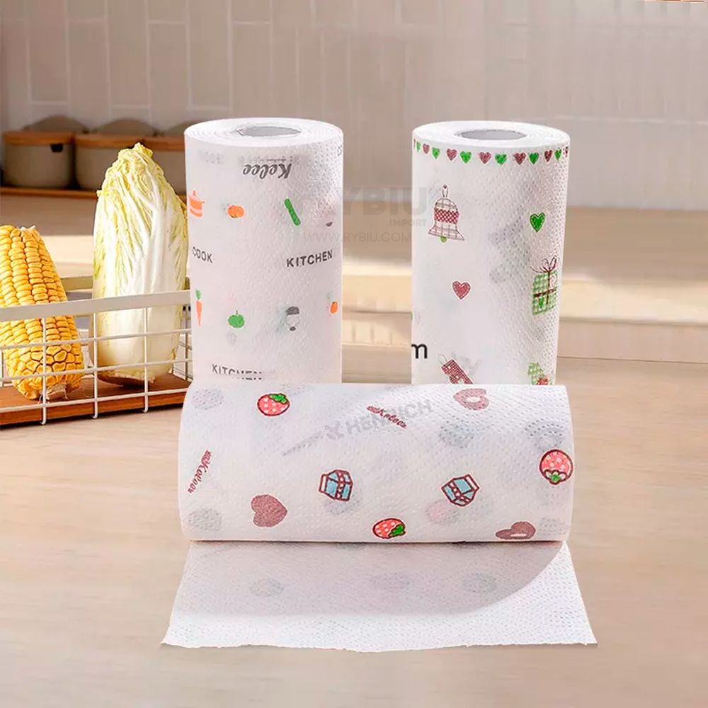 Pack 4 Rollo de papel de limpieza Desechable Pack 4 Rollo de papel de limpieza Desechable
