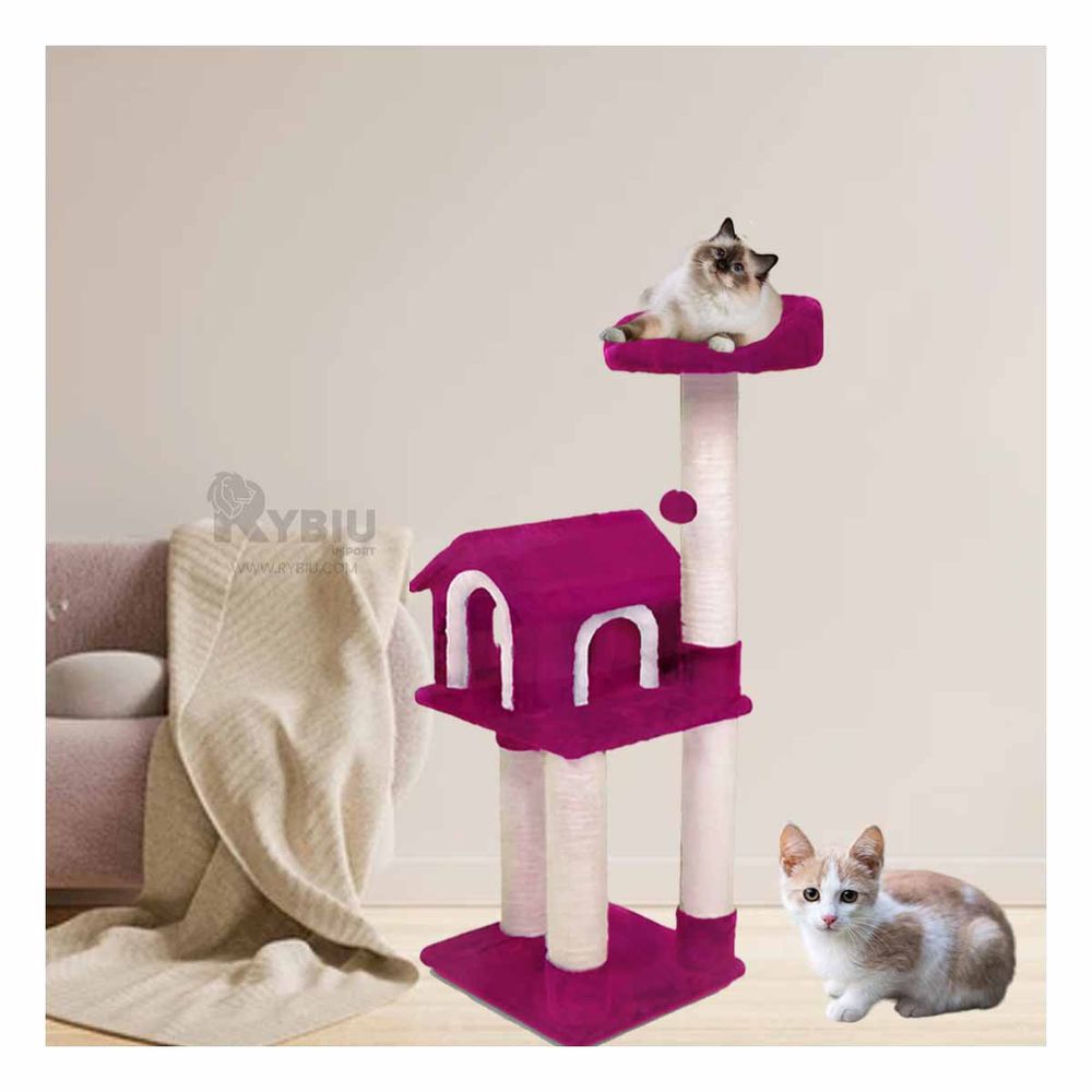 Gym para Entretener Gatitos Tono Fucsia Y+Stickers Gym para Entretener Gatitos Tono Fucsia Y+Stickers