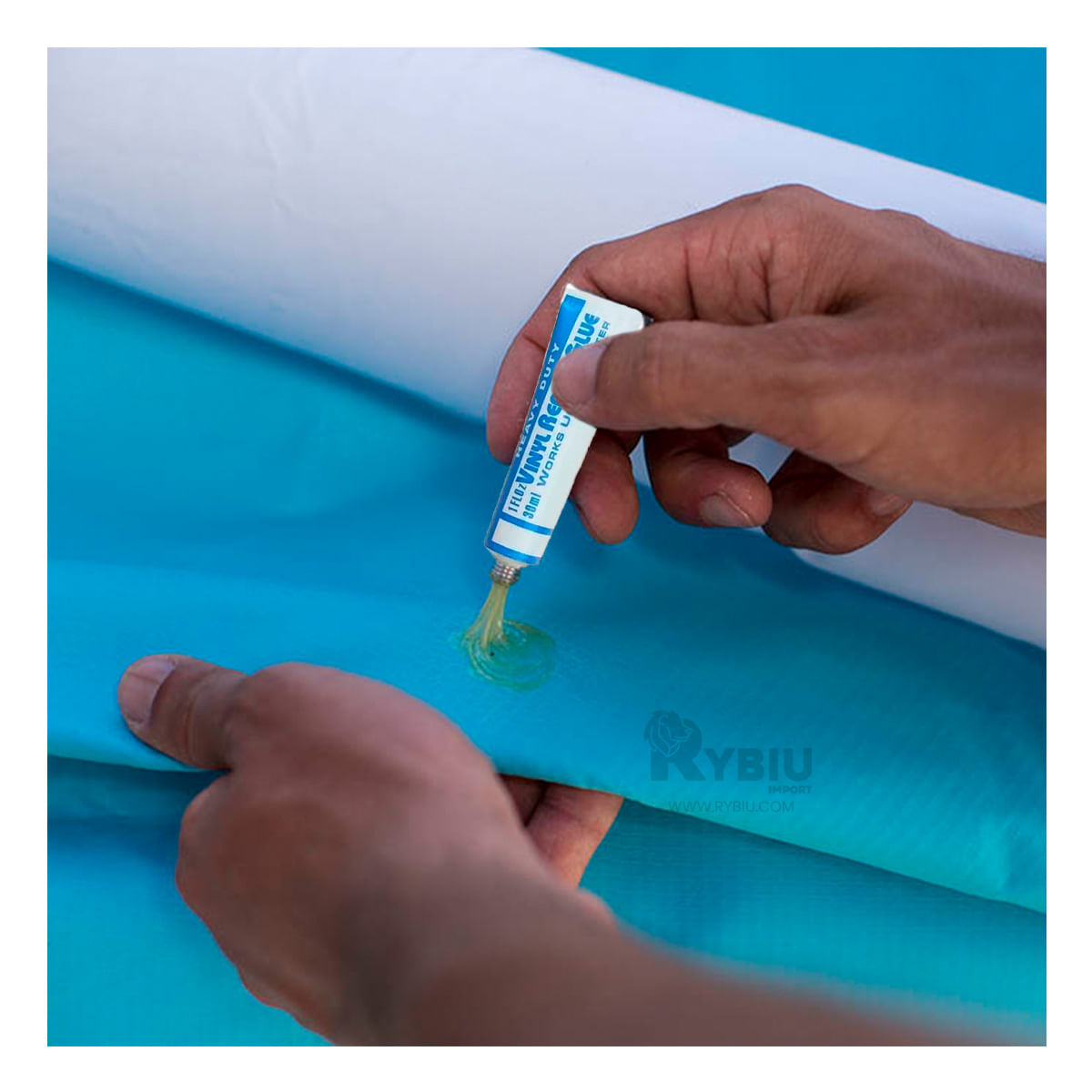 Pegamento Efectivo para Arreglar Roturas en Color Celeste