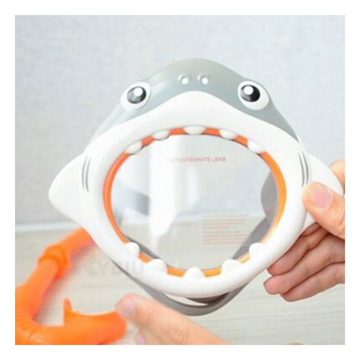 Set Infantil de Buceo de 2 Piezas con Diseño Tiburon Gris