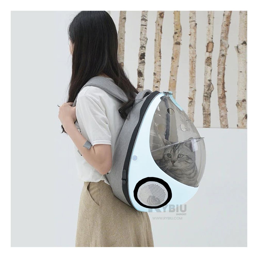 Mochila Transportadora para Pets Celeste Y+Papel de Regalo Mochila Transportadora para Pets Celeste Y+Papel de Regalo