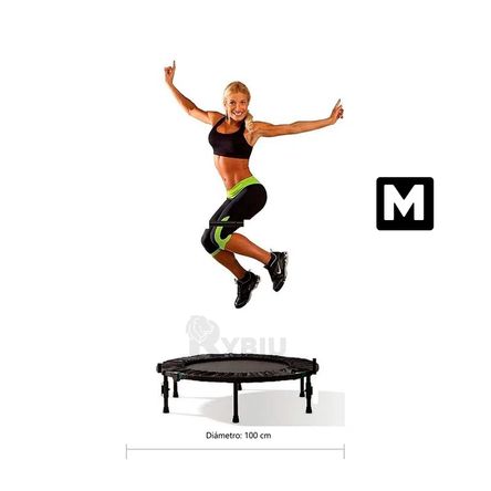 Trampolín Aeróbico Resistente Negro Talla M